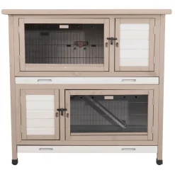 Kleintierstall mit Wärmedämmung 116 x 113 x 65 cm grau 2 Etagen*Trixie Sale