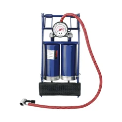 Fußluftpumpe mit Doppelzylinder^Unitec