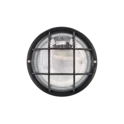 Rundleuchte 60W PVC-Korb schwarz^Unitec Discount