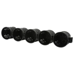 Schalterdose UP 5-fach schwarz 25 Stück*Unitec Outlet