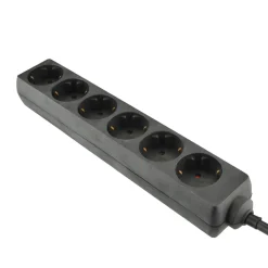Unitec Steckdosenleiste 6-fach 3m schwarz