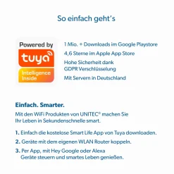 WIFI LED-Leuchtmittel Smart GU10 3,5W RGB CCT dimmbar^Unitec Sale