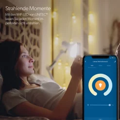 Unitec WIFI LED-Leuchtmittel Smart E27 10W RGB CCT dimmbar