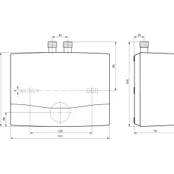 Vaillant Elektro Durchlauferhitzer Niederdruck mini VED H 3/3 N 230V Untertischgerät 3,5 kW