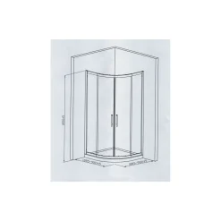 Runddusche Ronda für Duschwanne mit 550 mm Radius chromoptik^Valblue Discount