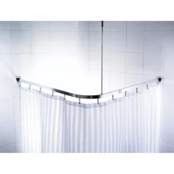 Universal-Vorhangschiene Bruck, ca. 90x90x90 cm, Farbe: Chromfarben glänzend^Valblue Online