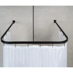 Universal-Vorhangschiene Bruck, ca. 90x90x90 cm, Farbe: Schwarz matt^Valblue Online