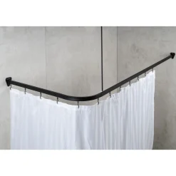 Universal-Vorhangschiene Bruck, ca. 90x90x90 cm, Farbe: Schwarz matt^Valblue Online