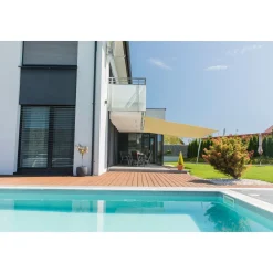 Viereck-Segel Capri 4 x 4 m champagner^