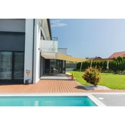 Viereck-Segel Capri 4 x 4 m champagner^