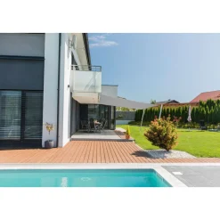 Viereck-Segel Capri 5 x 5 m grau