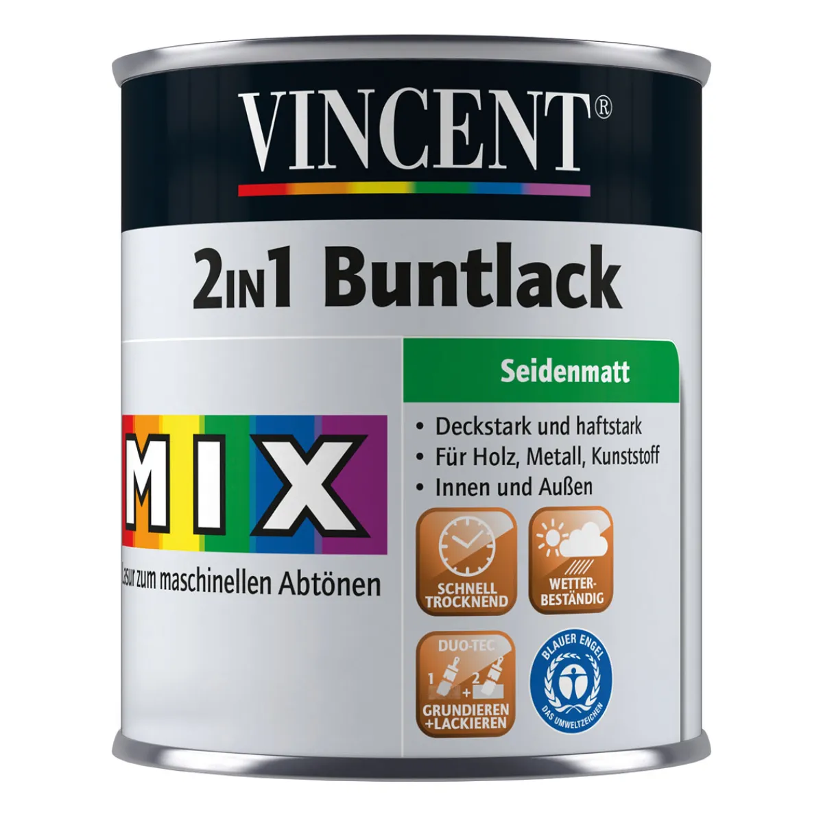 Lack 2in1 Buntlack MIX IT! seidenmatt 0,375 l*Vincent Online