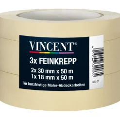 Vincent Feinkrepp 3er Pack 50m x 18/30 mm