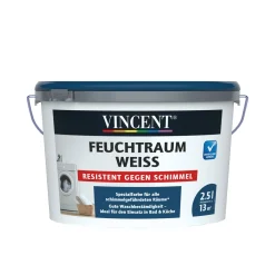 Feuchtraum Weiss Seidenmatt 2,5 L*Vincent Online
