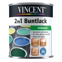 2in1 Buntlack Enzianblau seidenmatt 375 ml^Vincent