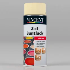 2in1 Buntlack Spray Hellelfenbein glänzend 400 ml^Vincent Online