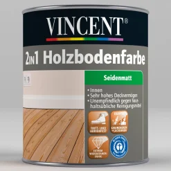 2in1 Holzbodenfarbe RAL7023 Betongrau 750 ml*Vincent New
