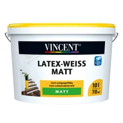Vincent Latex-Weiß Matt 10 L