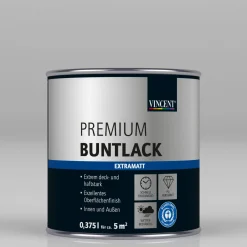 Premium Buntlack grau metallic extramatt 375 ml*Vincent