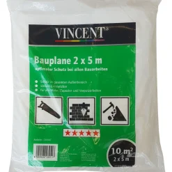 Profi Bauplane 2 x 5 m transparent*Vincent New