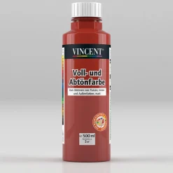 Voll- und Abtönfarbe zinnoberrot 0,5 L^Vincent