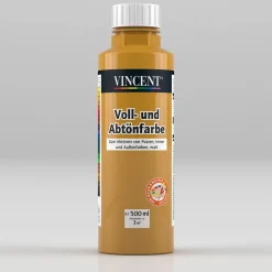 Vincent Voll- und Abtönfarbe ocker 0,5 L