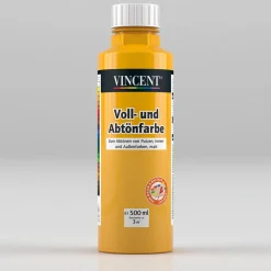 Voll- und Abtönfarbe goldgelb 0,5 L^Vincent Discount