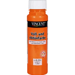 Vincent Voll- und Abtönfarbe orange 0,25 L