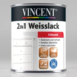 Weißlack 2in1 RAL 9001 Cremeweiß glänzend 125 ml*Vincent New