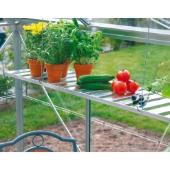 Vitavia Aluregal für Gewächshaus abklappbar Alu blank Abb ähnlich