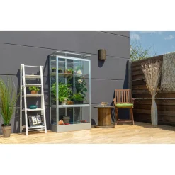 Balkongewächshaus 350 0,35m² Stahlfundament silber*Vitavia Sale