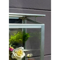 Balkongewächshaus 350 0,35m² Stahlfundament silber*Vitavia Sale