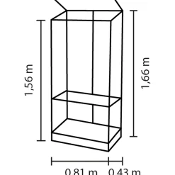 Balkongewächshaus 350 0,35m² Stahlfundament silber*Vitavia Sale