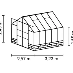 Gewächshaus Cassandra 8300 8,3m² sand*Vitavia Hot