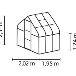 Gewächshaus Orion 3800 3,8m² silber^Vitavia