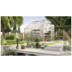 Vitavia Gewächshaus Uranus 6700 6,7m² 4 mm Hohlkammerplatten silber