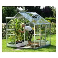 Gewächshaus Venus 3800 ESG 3,8m² 3 mm Einscheibensicherheitsglas silber^Vitavia Discount