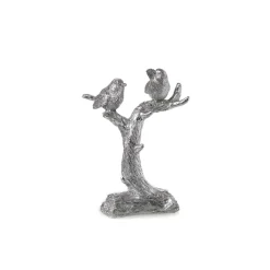 Vogel auf Ast 13 x 5,5 x 18,5 cm silber* Best
