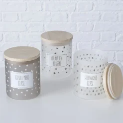 Vorratsglas Risor sortiert 750 ml Höhe 13 cm Durchmesser 10 cm Glas lackiert