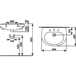 Waschtisch Combi-Set weiß inkl Einhebelmischer* Online
