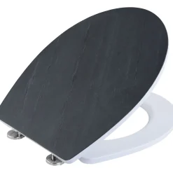 WC-Sitz Noir Duroplast mit Naturstein