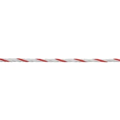 Weidezaunseil TopLine Plus 200 m Durchmesser 6 mm weiß-rot* Best