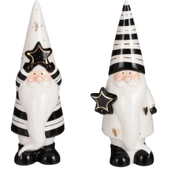 Weihnachtsmann weiß/schwarz 7,5 x 6 x 18 cm^ Online
