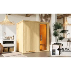 Elementsauna Halmstad Größe 1 Sparset 7,5 kW OS Massivholztuer*Weka Clearance