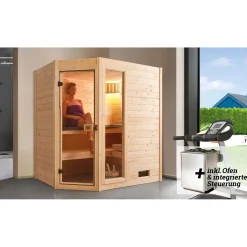 Massivholz-Sauna Valida Größe 3 Sparset 9,0 kW K inkl integrierter Steuerung^Weka Discount