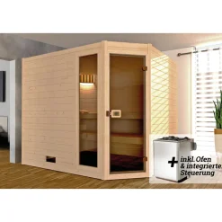 Massivholz-Sauna Valida Größe 2 Sparset 7,5 kW Bio S*Weka Online