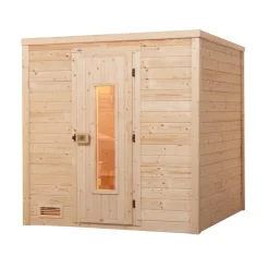 Weka Premium Massivholz-Elementsauna Kemi Größe 5 Sparset 7,5 kW OS