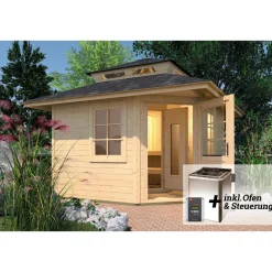 Saunahaus Kurikka Sparset 7,5 kW Bio S natur*Weka Discount