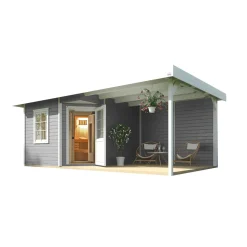 Saunahaus Salo Größe 2 Sparset 7,5 kW OS grau^Weka New