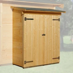 Anbauschrank für Gartenhaus 19/21 mm lasiert^Weka Discount